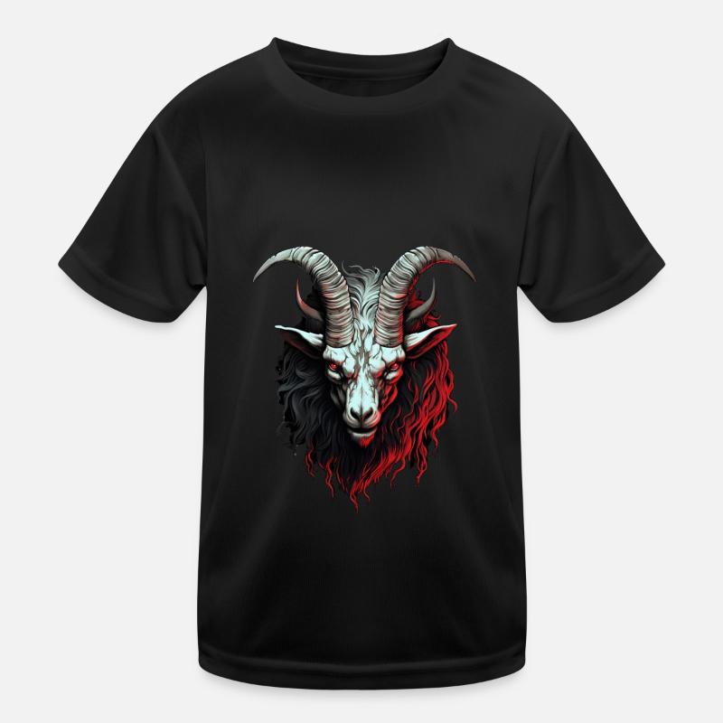 Halloween Horror Ziege Kinder Funktions-T-Shirt
