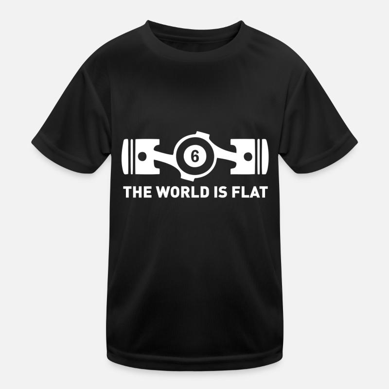 world is flat6 blanc T-shirt sport Enfant