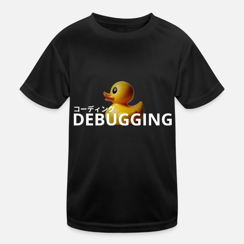 LUZILLION CODER COUTURE, RUBBER DUCK DEBUGGING Kids Functional T-Shirt