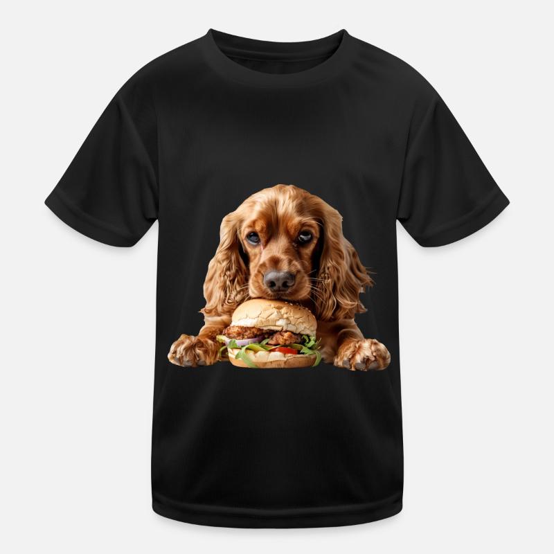 Cocker Spaniel - Kids Functional T-Shirt - black