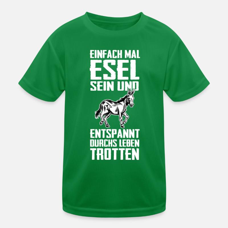Esel Eselchen Maultier Muli Kinder Funktions-T-Shirt