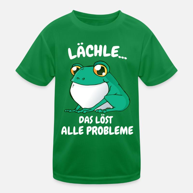 Frosch Grasfrosch Wasserfrosch Kröte Kinder Funktions-T-Shirt