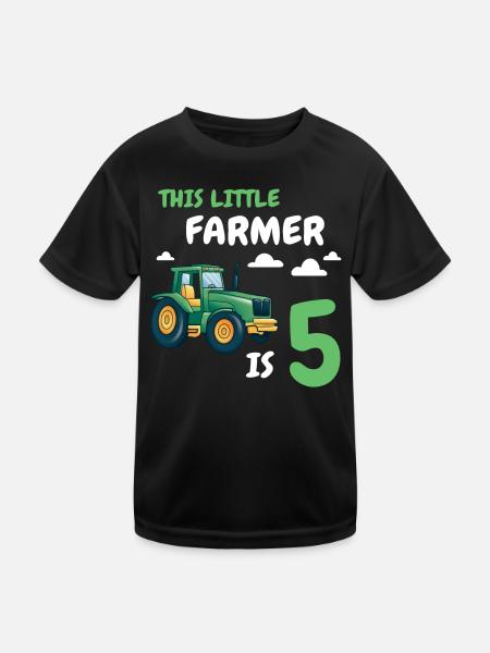 Cadeau 5 ans anniversaire garçon ou fille - T-shirt sport Enfant - noir - Devant