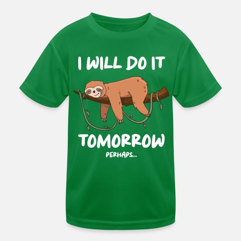 Sloth Sloths Sleep Lazy Kids Functional T-Shirt