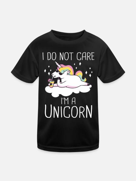 Licorne Licornes Conte de fées Magique - T-shirt sport Enfant - noir - Devant