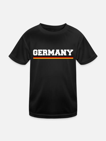 Germany German Flag Nation Country - Kids Functional T-Shirt - black - Front