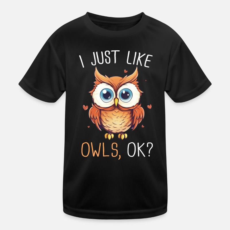 Eule Vogel Tier Eulen Kinder Funktions-T-Shirt