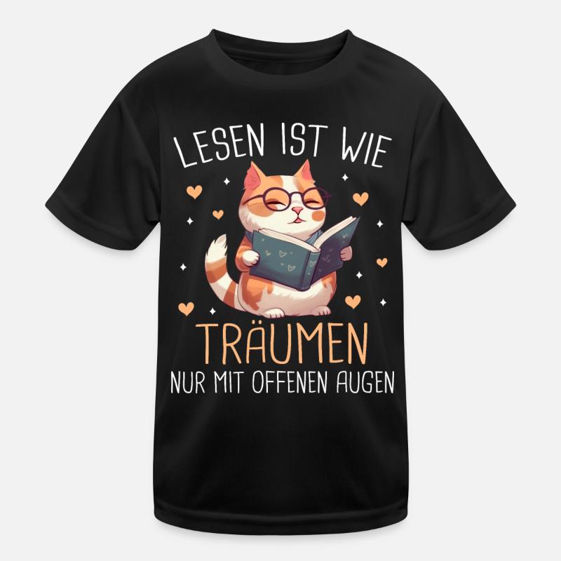 Buch Lesen Bücher Buch Nerd Bücherwurm Kinder Funktions-T-Shirt
