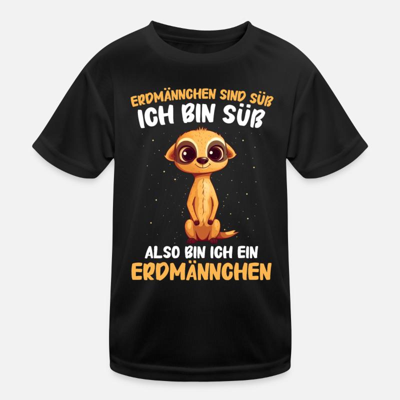 Erdmännchen Scharrtier Tier Kinder Funktions-T-Shirt