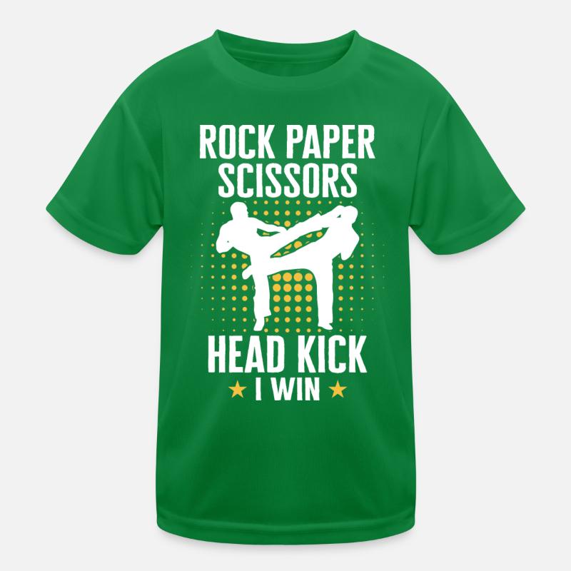 Karate Karatekämpfer Kampfkunst Kinder Funktions-T-Shirt