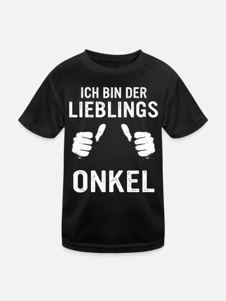 Onkel Patenonkel Familie Großonkel - Kinder Funktions-T-Shirt - Schwarz - Vorne