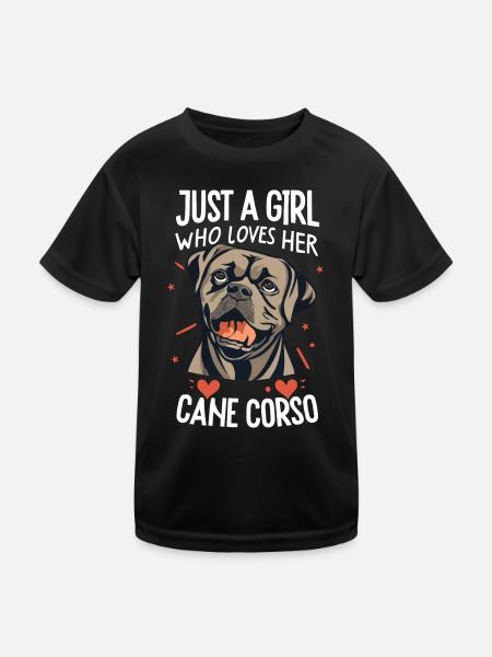 Cane Corso Chien - T-shirt sport Enfant - noir - Devant