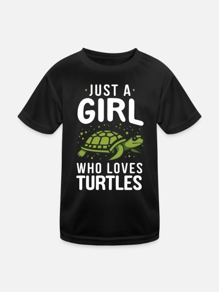 Tortue Tortue De Mer Tortue Animal - T-shirt sport Enfant - noir - Devant