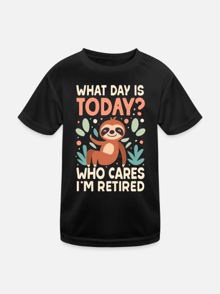 Rentner Ruhestand Rente Pensionierung - Kinder Funktions-T-Shirt - Schwarz - Vorne