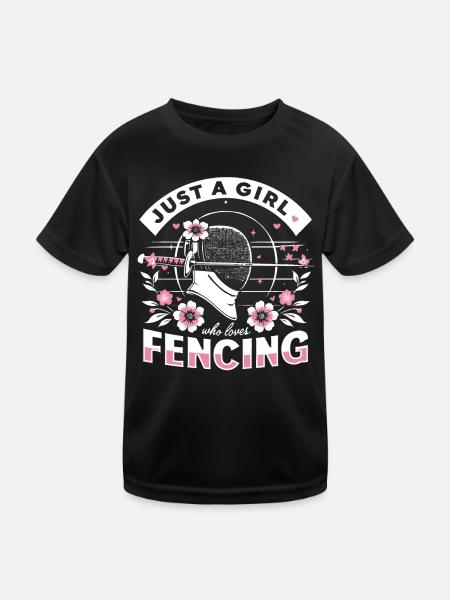 Fencing Fencers - Kids Functional T-Shirt - black - Front