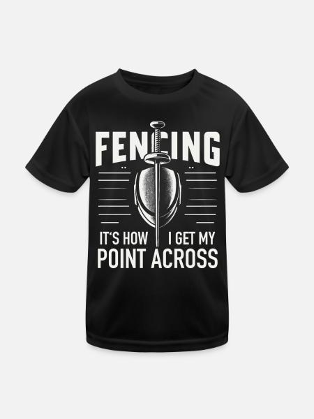 Escrimeur - T-shirt sport Enfant - noir - Devant