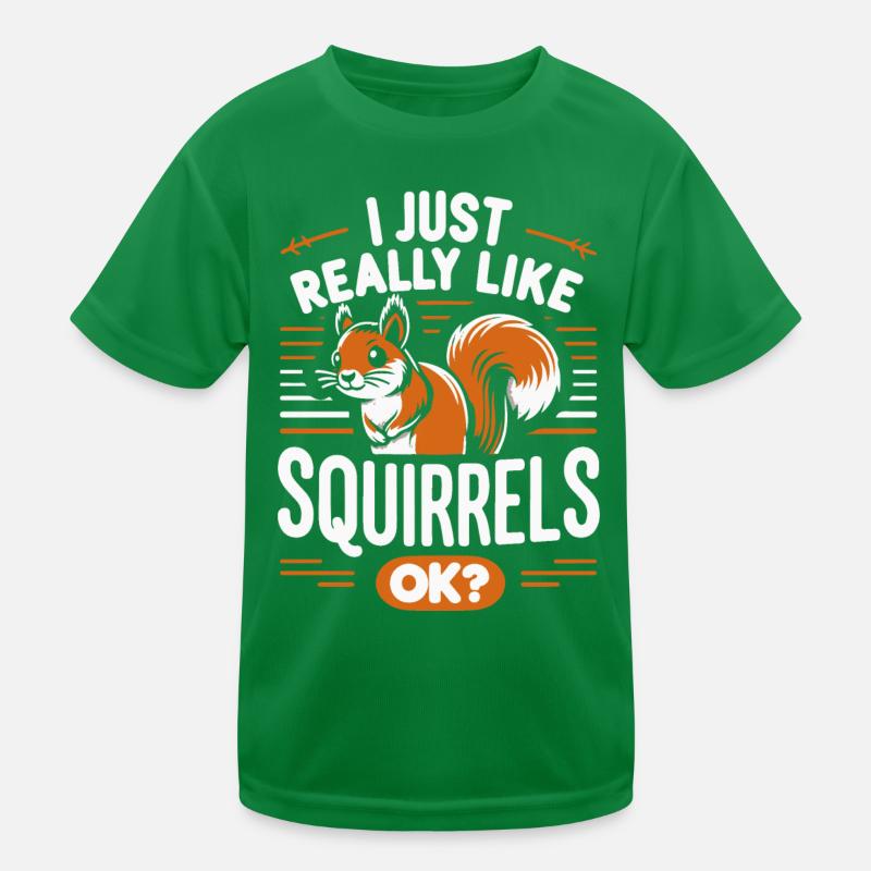 Eichhörnchen Tier Nagetier Kinder Funktions-T-Shirt