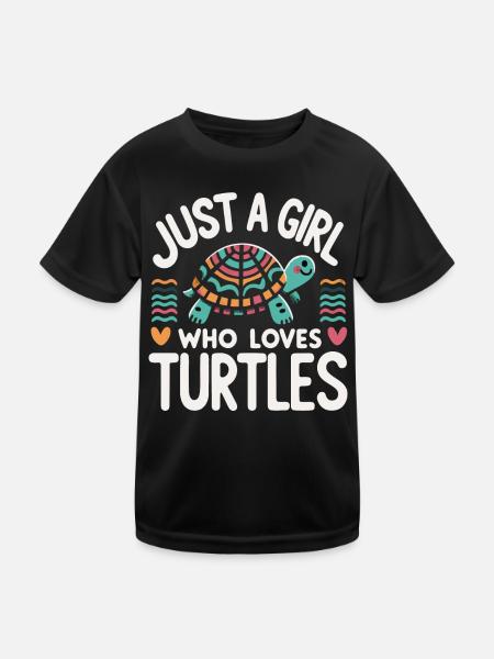 Tortue Tortue De Mer Tortue Animal - T-shirt sport Enfant - noir - Devant