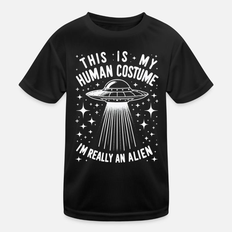 Alien UFO Aliens Außerirdischer Kids Functional T-Shirt