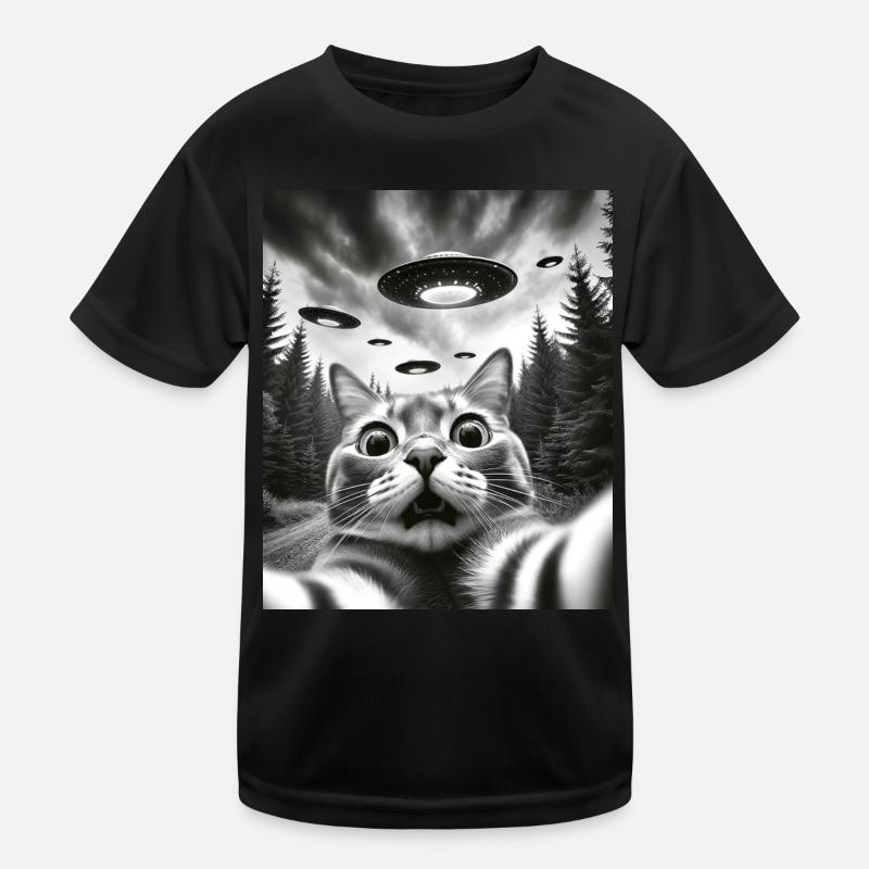 Alien UFO Aliens Außerirdischer Kids Functional T-Shirt