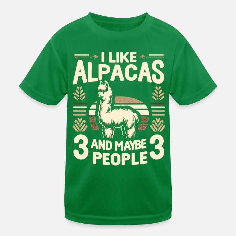 Alpaka Llama Kinder Funktions-T-Shirt