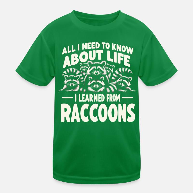 Waschbär Kinder Funktions-T-Shirt