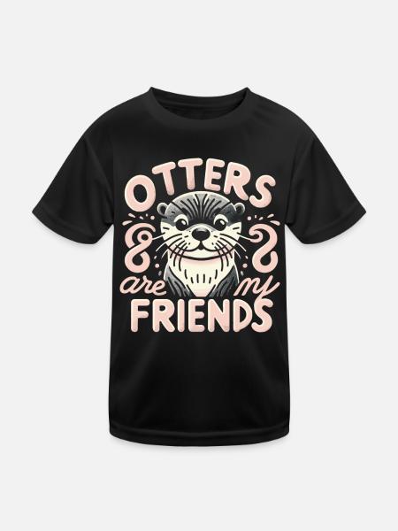 Loutre Loutre Loutre de mer - T-shirt sport Enfant - noir - Devant