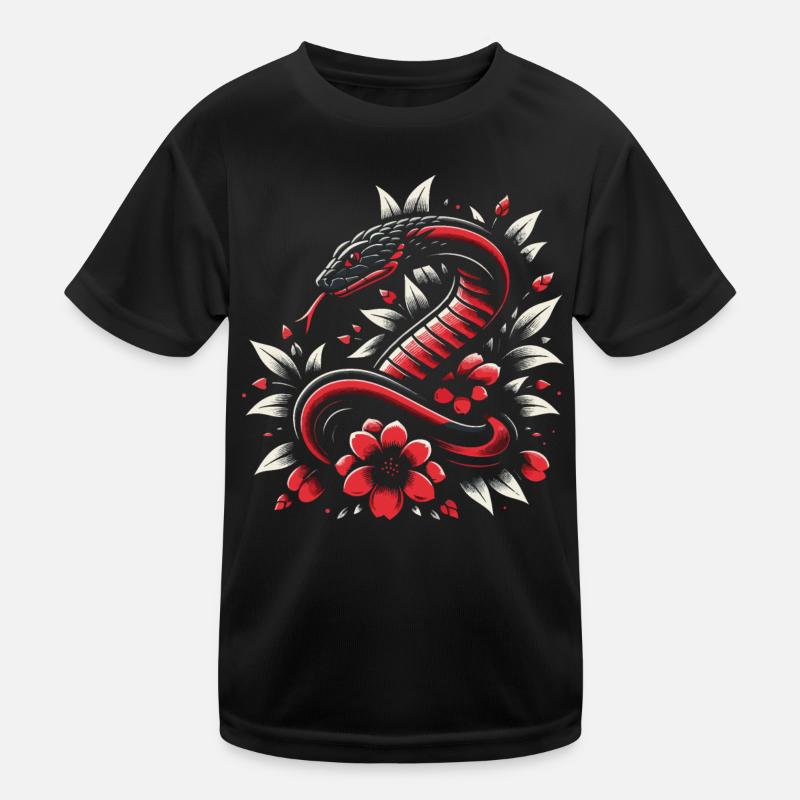Schlange Schlangen Tier Kinder Funktions-T-Shirt