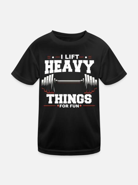 Haltérophilie, Fitness, Musculation, Haltérophiles - T-shirt sport Enfant - noir - Devant