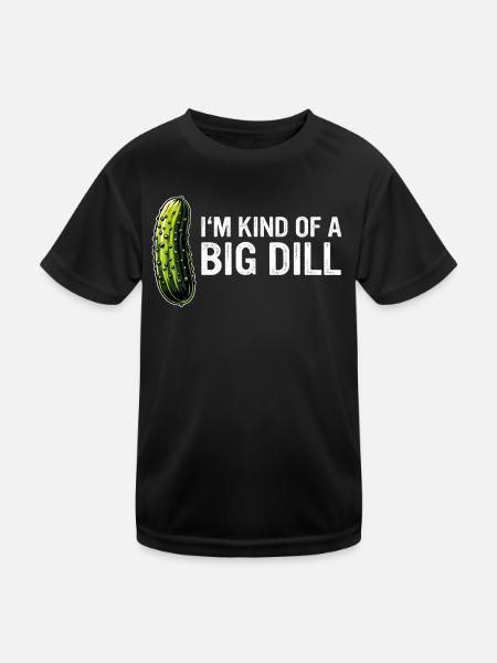 Cucumber, Pickle, Pickle, Food Dill - Kids Functional T-Shirt - black - Front