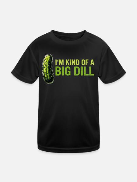 Cucumber, Pickle, Pickle, Food Dill - Kids Functional T-Shirt - black - Front