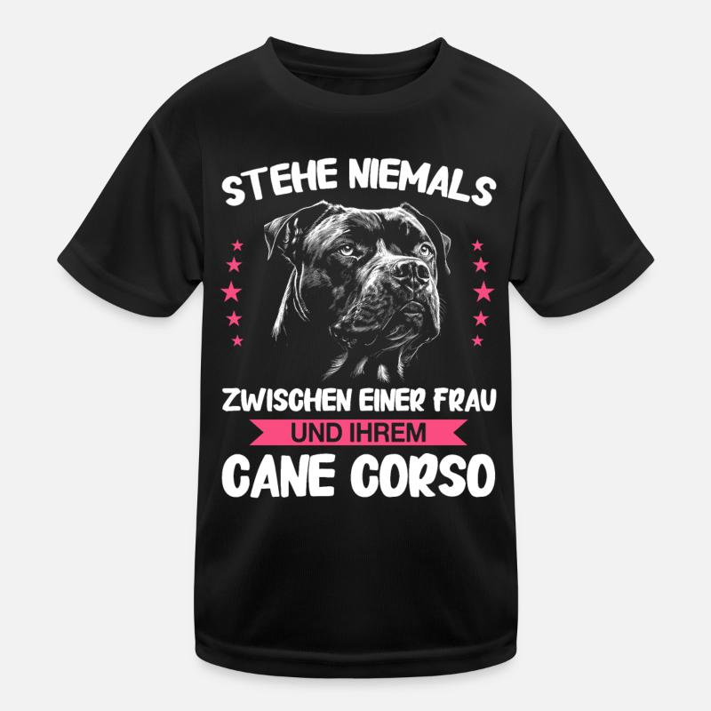Hunde Cane Corso Italiano Hund - Kinder Funktions-T-Shirt - Schwarz