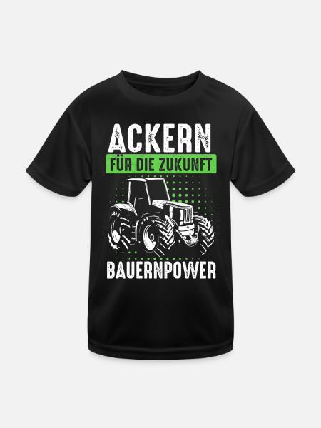 Tractor Farmer Farmer Tractor Tractor Driver - Kids Functional T-Shirt - black - Front