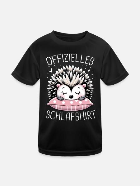 Hedgehog, White-bellied Hedgehog, Animal, Stinger, Hedgehog - Kids Functional T-Shirt - black - Front