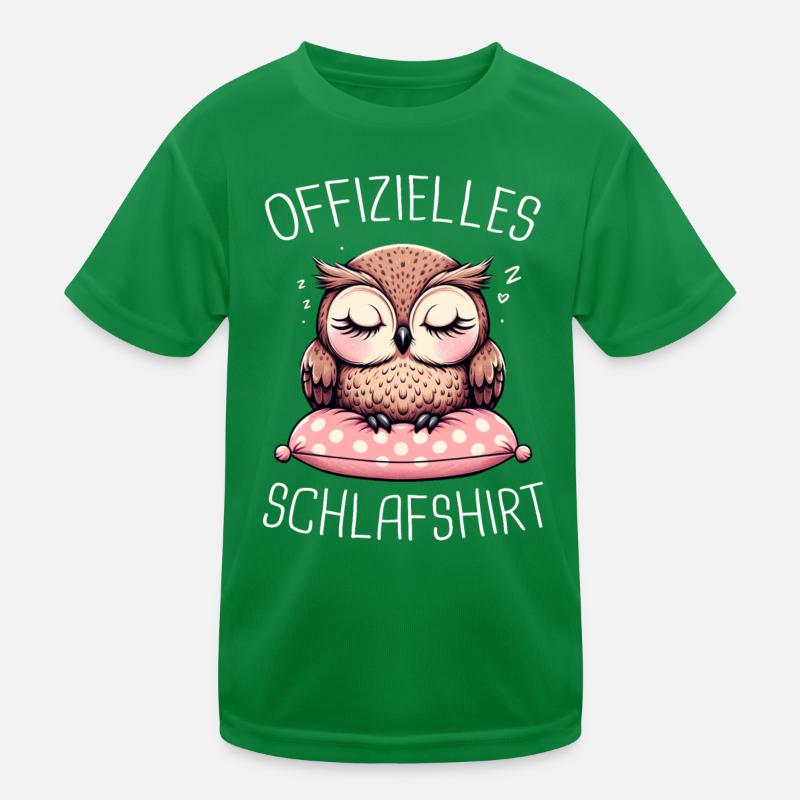 Nachteule Eule Eulen Vogel Kinder Funktions-T-Shirt