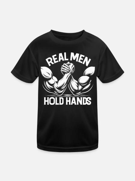 Bras de fer Bras de fer Lutteur Muscles - T-shirt sport Enfant - noir - Devant