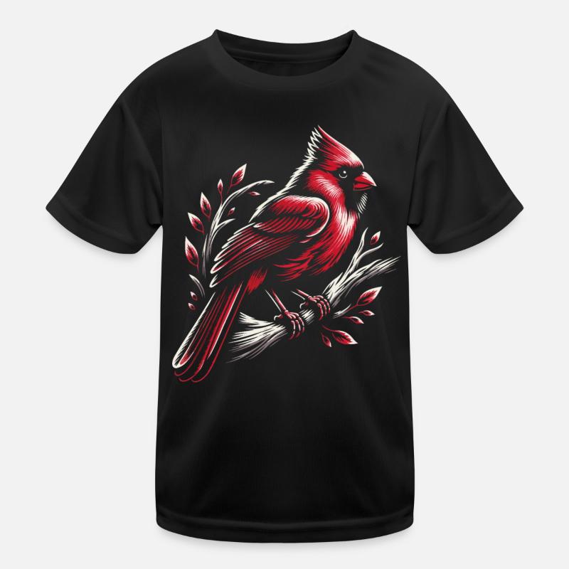 Cardinal Red Cardinal Bird Red Cardinal Kids Functional T-Shirt