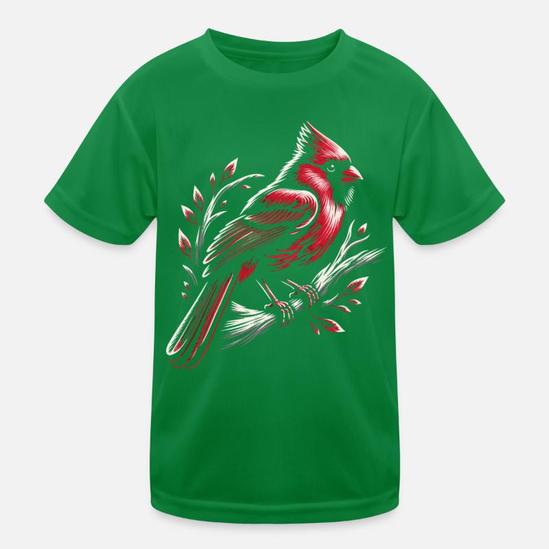 Cardinal Red Cardinal Bird Red Cardinal Kids Functional T-Shirt