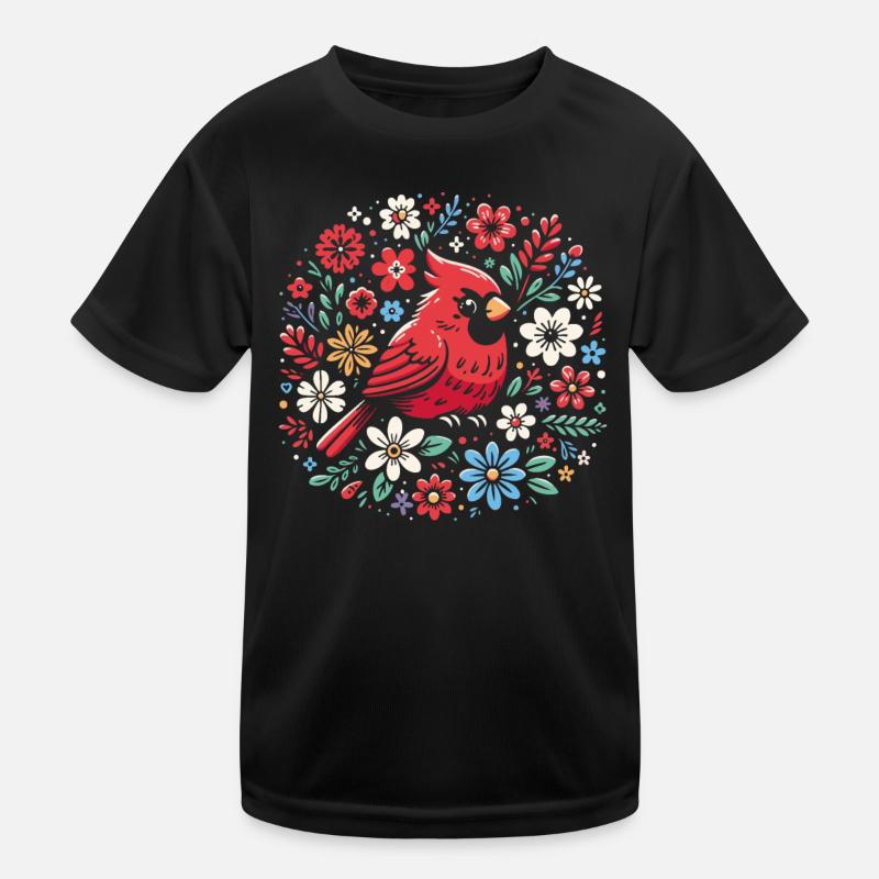 Cardinal Red Cardinal Bird Red Cardinal Kids Functional T-Shirt