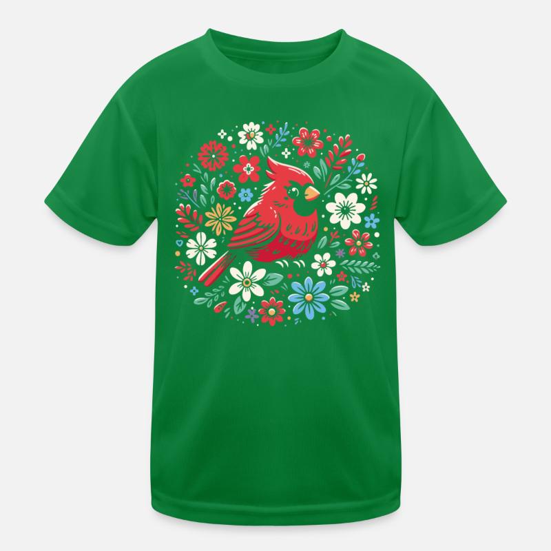 Kardinal Rotkardinal Vogel Roter Kardinal Kinder Funktions-T-Shirt