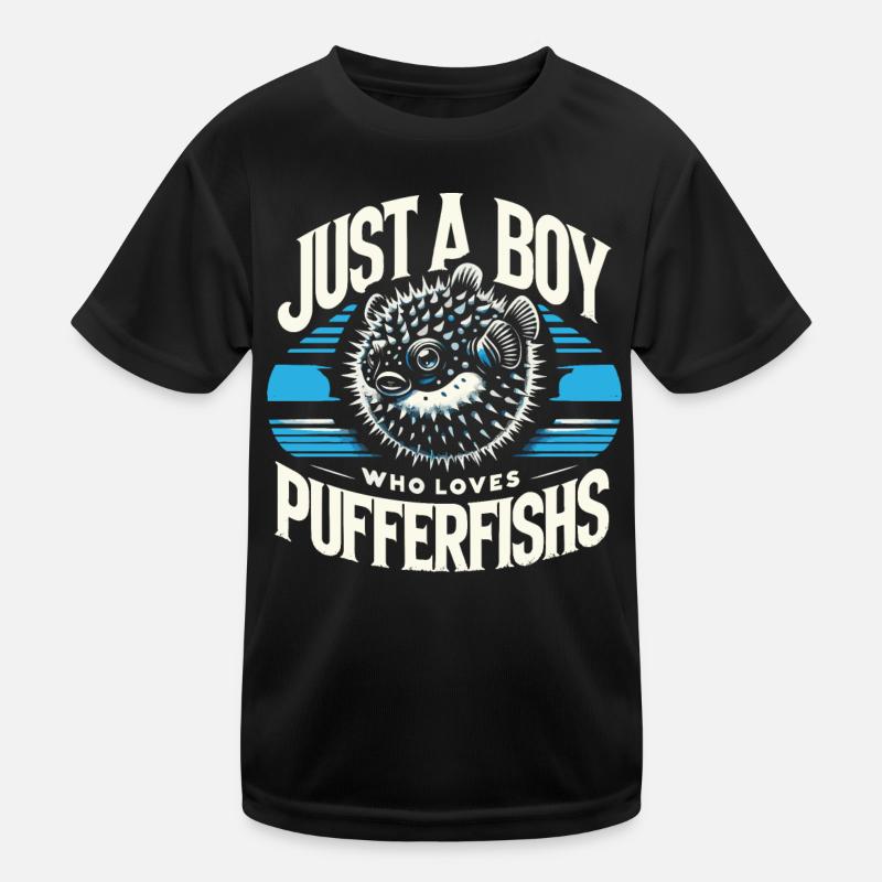 Poisson-globe, Poisson-globe, Poisson, Océan, Animal T-shirt sport Enfant