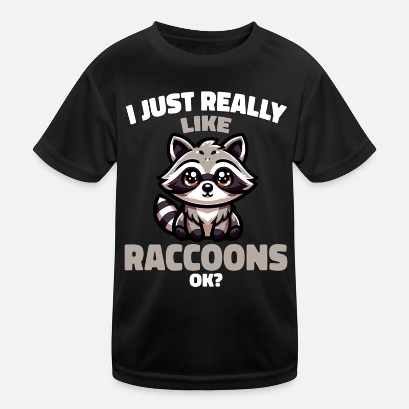 Waschbär Kinder Funktions-T-Shirt