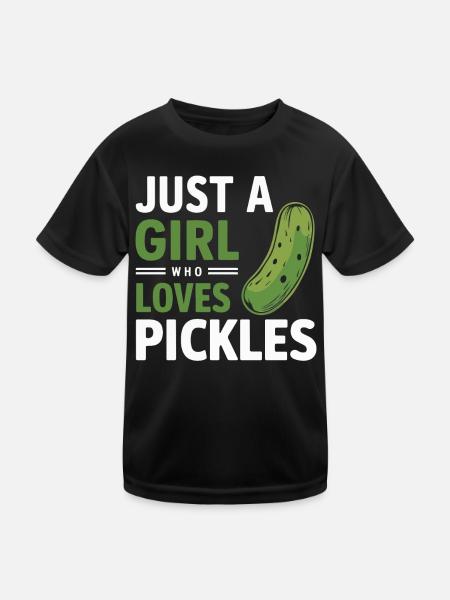 Cucumber, Pickle, Pickle, Food Dill - Kids Functional T-Shirt - black - Front