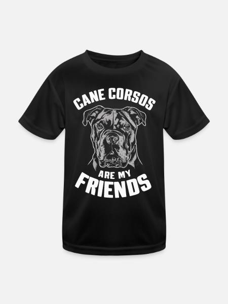 Cane Corso Chien - T-shirt sport Enfant - noir - Devant