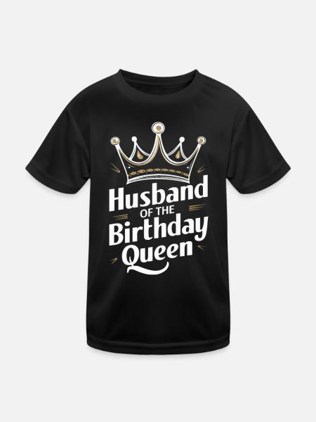 Husband, Spouse, Family, Wedding - Kids Functional T-Shirt - black - Front