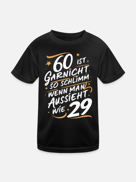 Birthday gift 60 years birthday boy - Kids Functional T-Shirt - black - Front