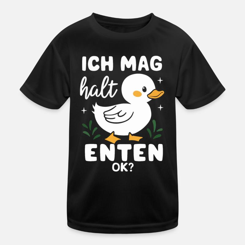 Canard colvert, canard, canard, canard sombre, oiseau T-shirt sport Enfant