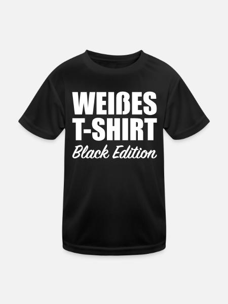 Lustig Srkastisch Ironie Schwarze Edition - Kinder Funktions-T-Shirt - Schwarz - Vorne