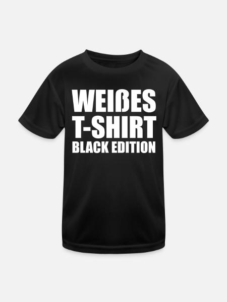 Lustig Srkastisch Ironie Schwarze Edition - Kinder Funktions-T-Shirt - Schwarz - Vorne