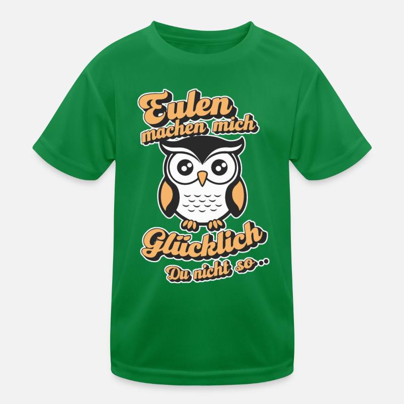 Nachteule Eule Eulen Vogel Kinder Funktions-T-Shirt